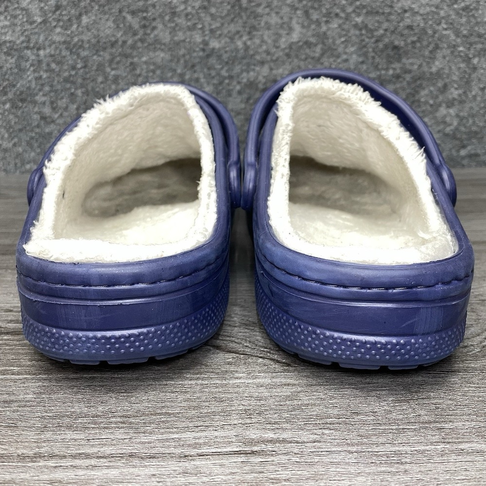 Crocs Classic Fleece Lined Clogs Shoes Slip On Comfort Outdoor Blue Mens 11 - Picture 7 of 11